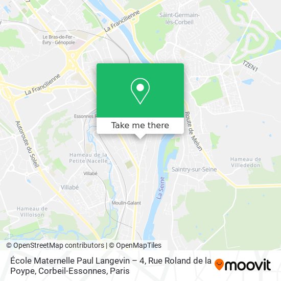 Mapa École Maternelle Paul Langevin – 4, Rue Roland de la Poype, Corbeil-Essonnes