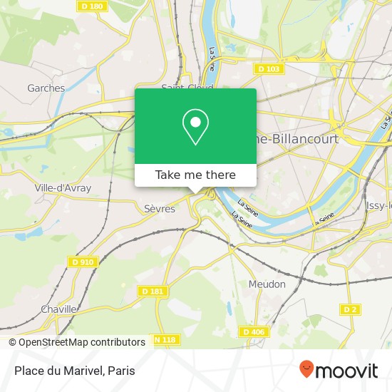 Mapa Place du Marivel
