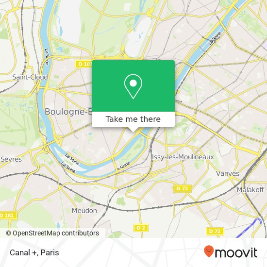 Canal + map