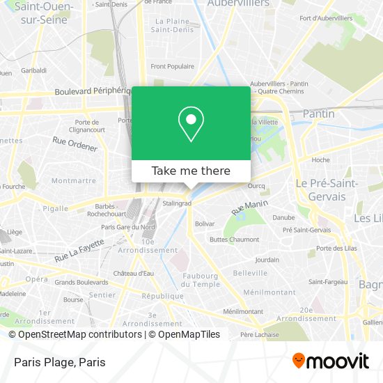 Paris Plage map