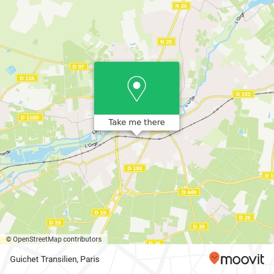 Guichet Transilien map