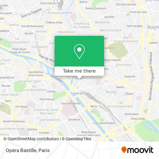 Opéra Bastille map