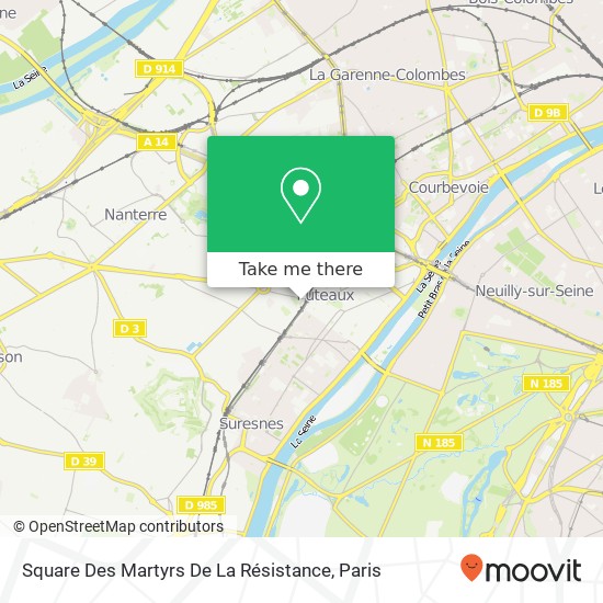 Square Des Martyrs De La Résistance map