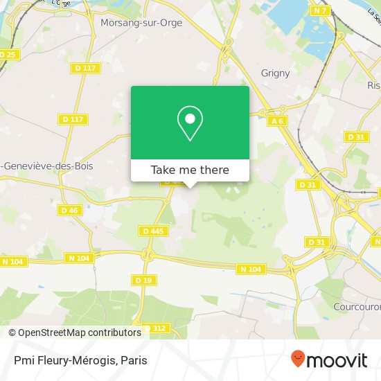 Pmi Fleury-Mérogis map
