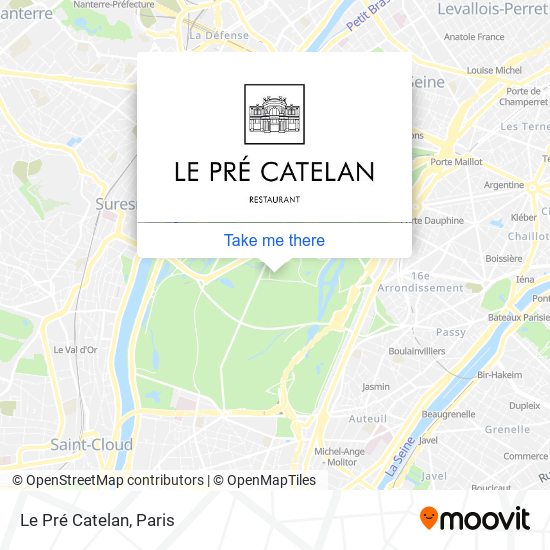 Mapa Le Pré Catelan