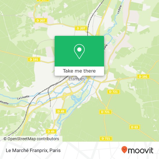 Mapa Le Marché Franprix