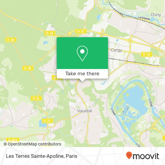 Mapa Les Terres Sainte-Apoline