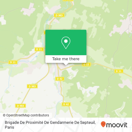 Mapa Brigade De Proximité De Gendarmerie De Septeuil