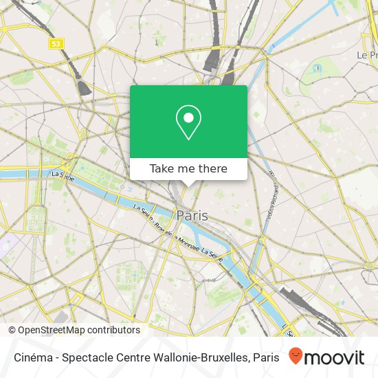 Mapa Cinéma - Spectacle Centre Wallonie-Bruxelles