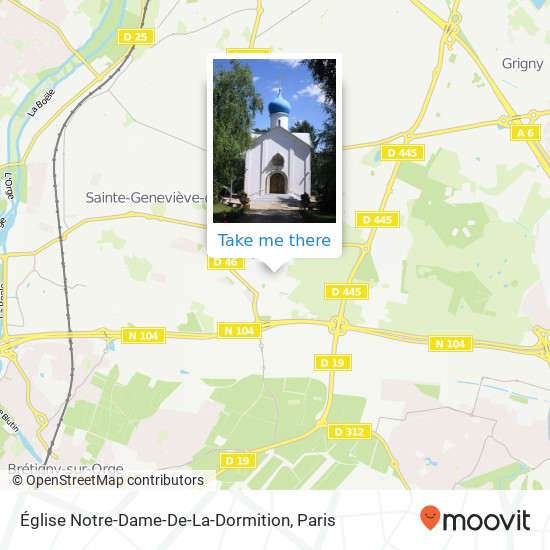 Mapa Église Notre-Dame-De-La-Dormition