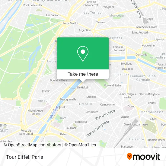 Tour Eiffel map