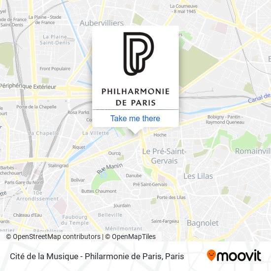 Cité de la Musique - Philarmonie de Paris map