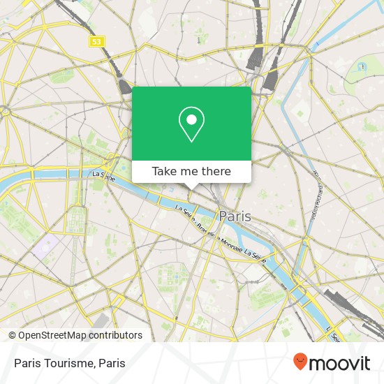 Paris Tourisme map