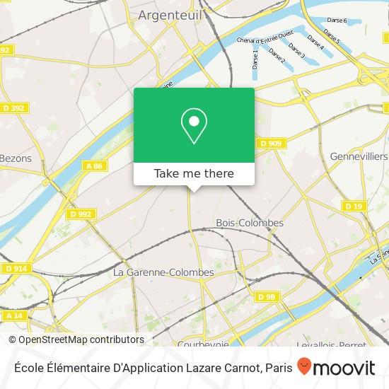 Mapa École Élémentaire D'Application Lazare Carnot