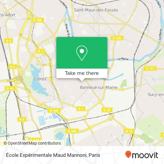 École Expérimentale Maud Mannoni map