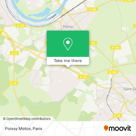 Poissy Motos map