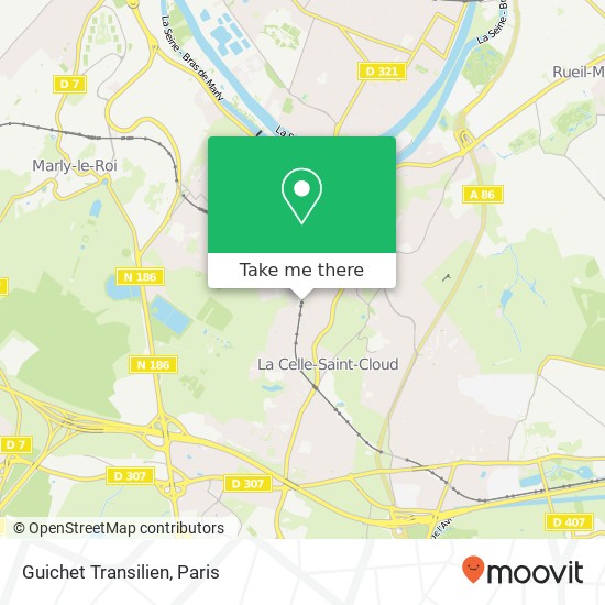 Guichet Transilien map