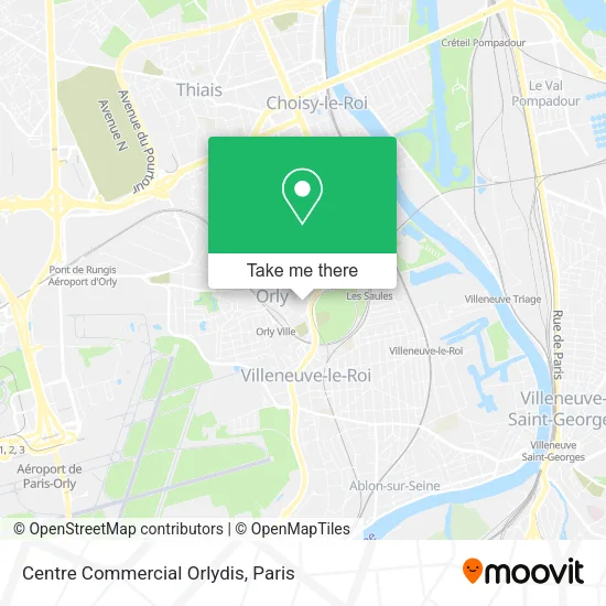 Centre Commercial Orlydis map