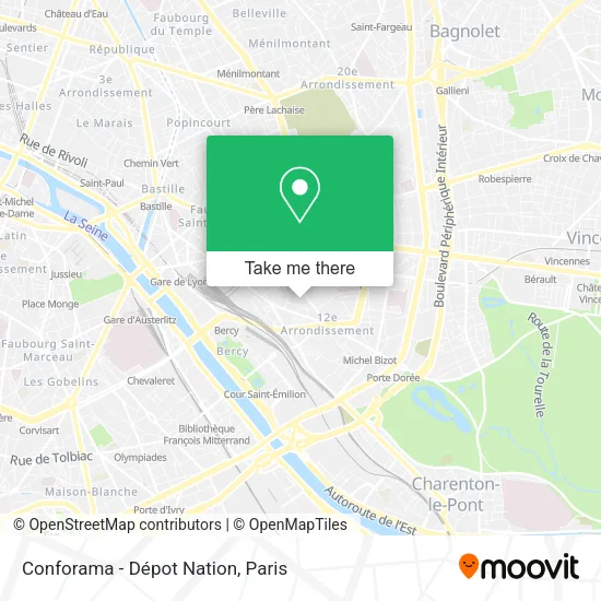 Mapa Conforama - Dépot Nation