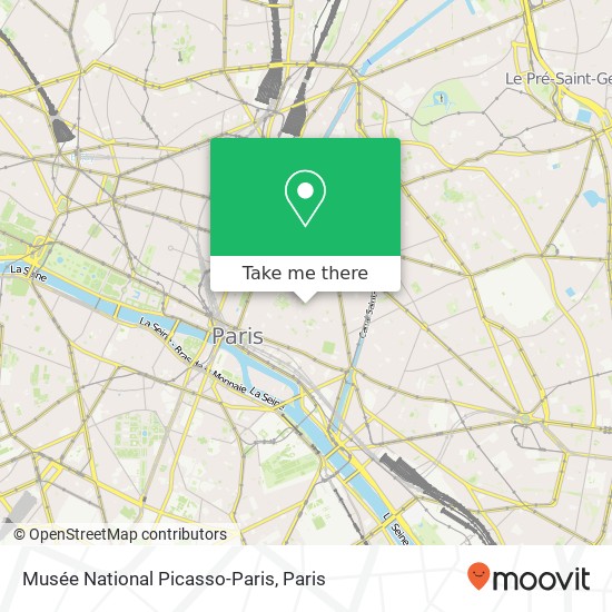 Mapa Musée National Picasso-Paris