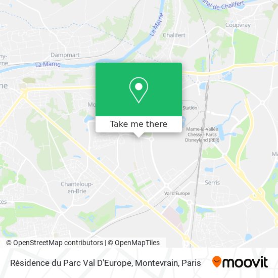 Résidence du Parc Val D'Europe, Montevrain map