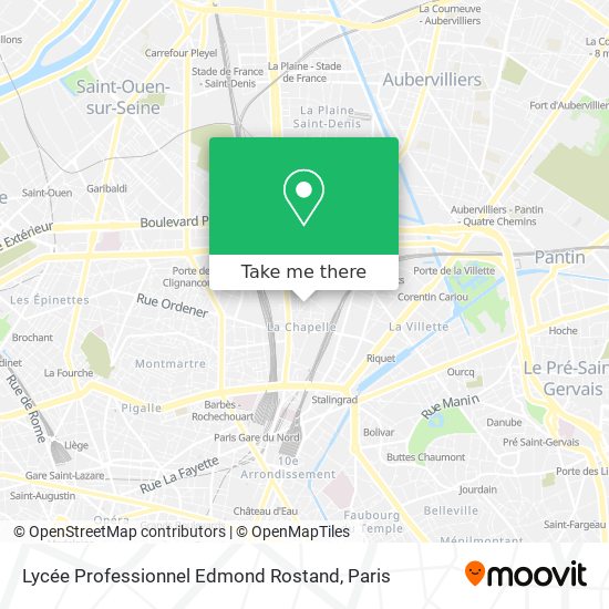 Mapa Lycée Professionnel Edmond Rostand