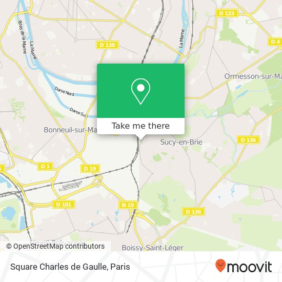 Mapa Square Charles de Gaulle