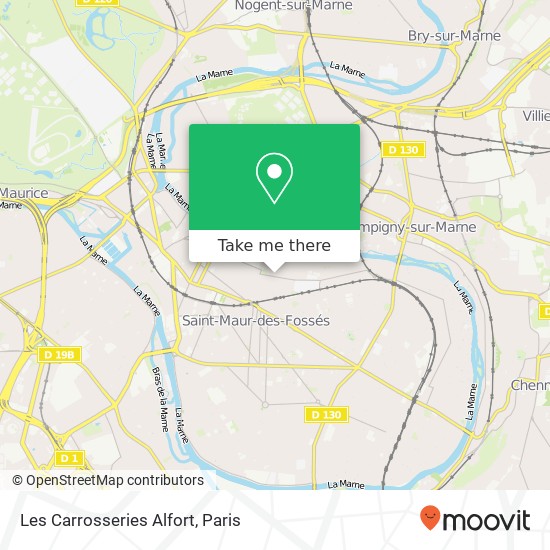 Mapa Les Carrosseries Alfort