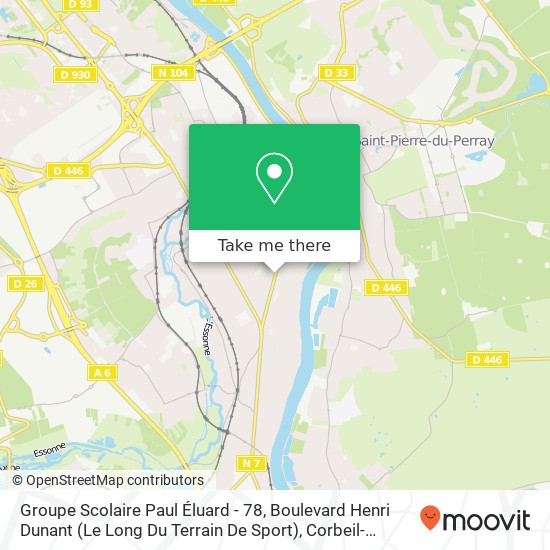 Groupe Scolaire Paul Éluard - 78, Boulevard Henri Dunant (Le Long Du Terrain De Sport), Corbeil-Essonnes map