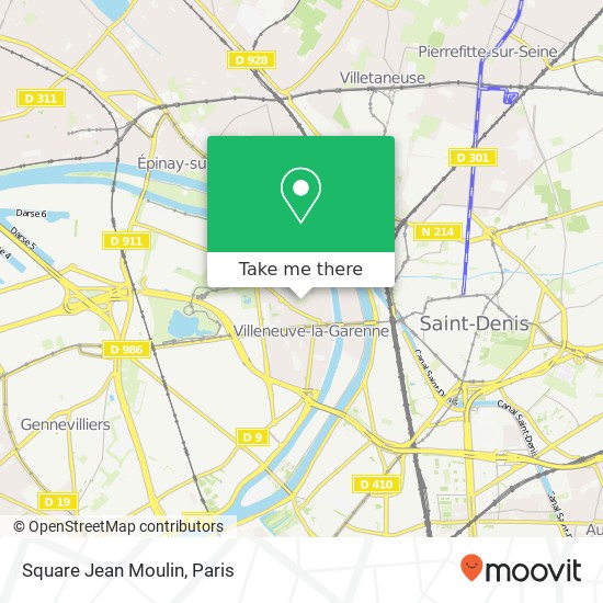 Square Jean Moulin map