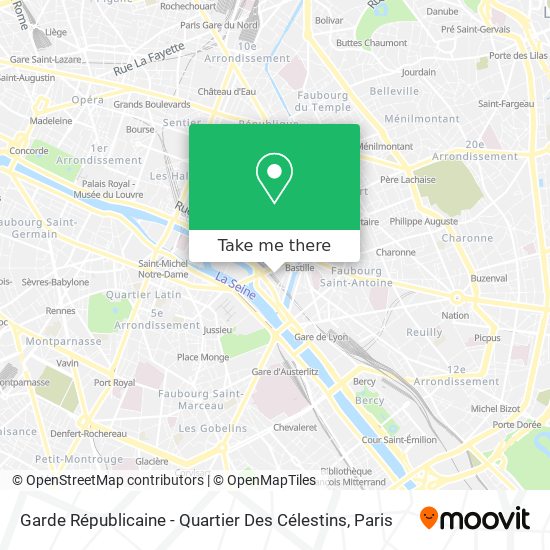 Garde Républicaine - Quartier Des Célestins map