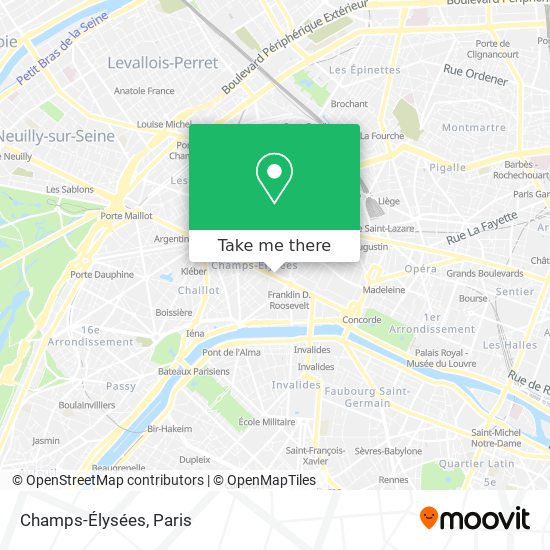 How to get to Avenue des Champs-Élysées in Paris by Bus, Metro