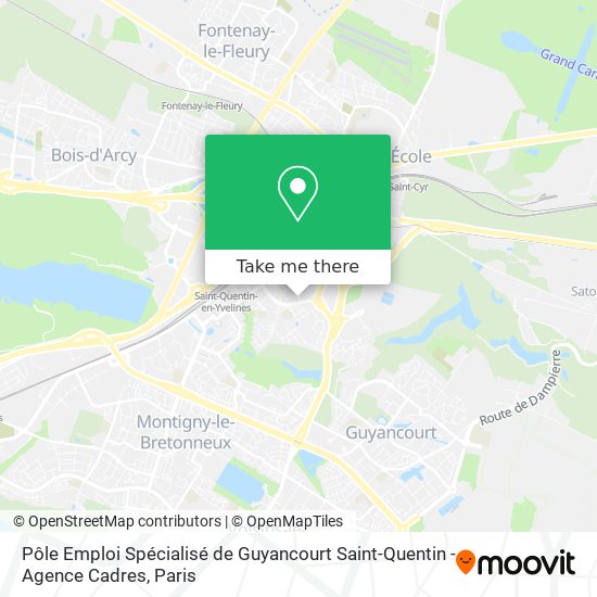 Pôle Emploi Spécialisé de Guyancourt Saint-Quentin - Agence Cadres map