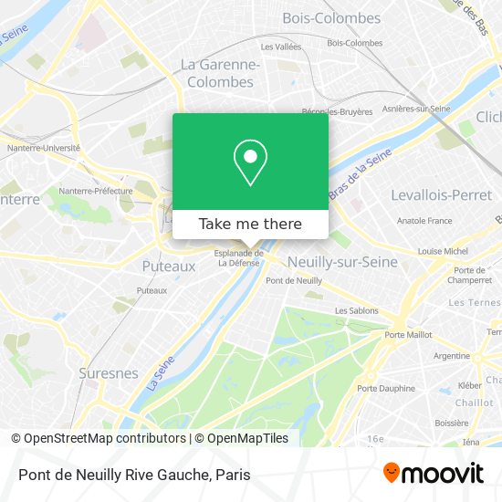 Mapa Pont de Neuilly Rive Gauche