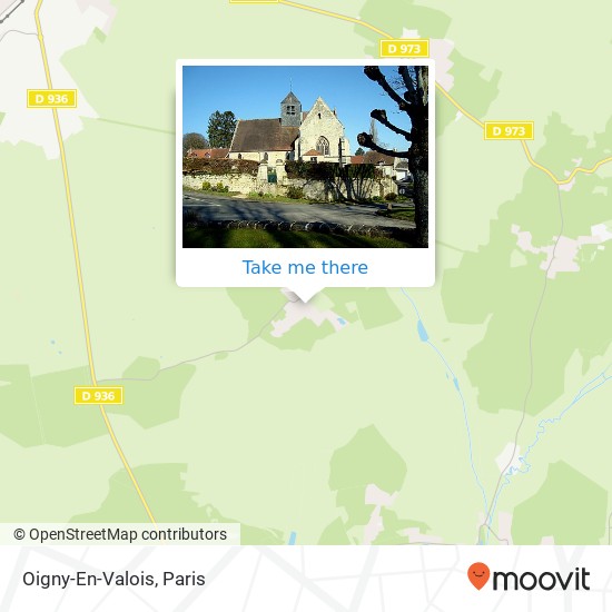 Mapa Oigny-En-Valois