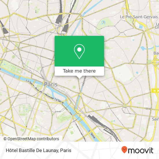 Mapa Hôtel Bastille De Launay