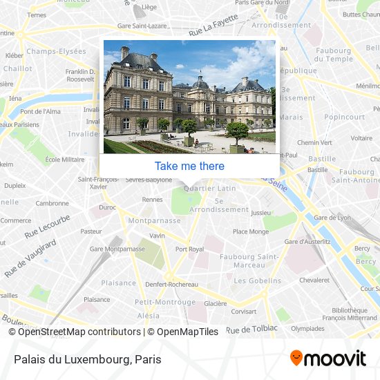 Mapa Palais du Luxembourg