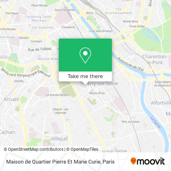 Mapa Maison de Quartier Pierre Et Marie Curie