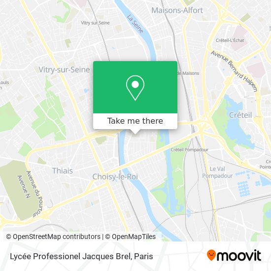 Mapa Lycée Professionel Jacques Brel