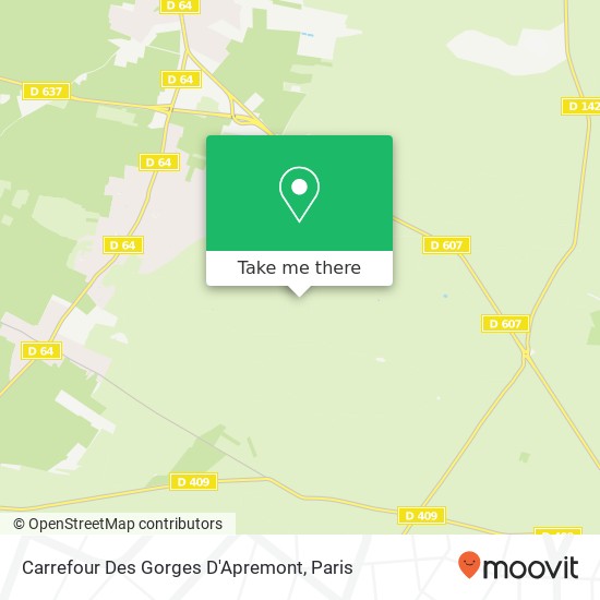 Carrefour Des Gorges D'Apremont map