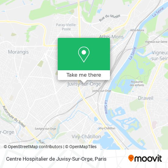 Mapa Centre Hospitalier de Juvisy-Sur-Orge