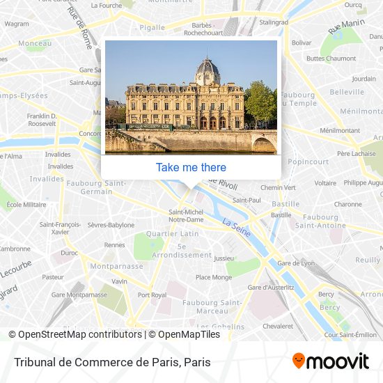 Tribunal de Commerce de Paris map