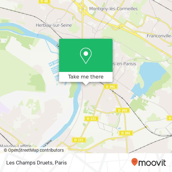 Les Champs Druets map