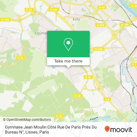 Gymnase Jean Moulin Côté Rue De Paris Près Du Bureau N°, Lisses map