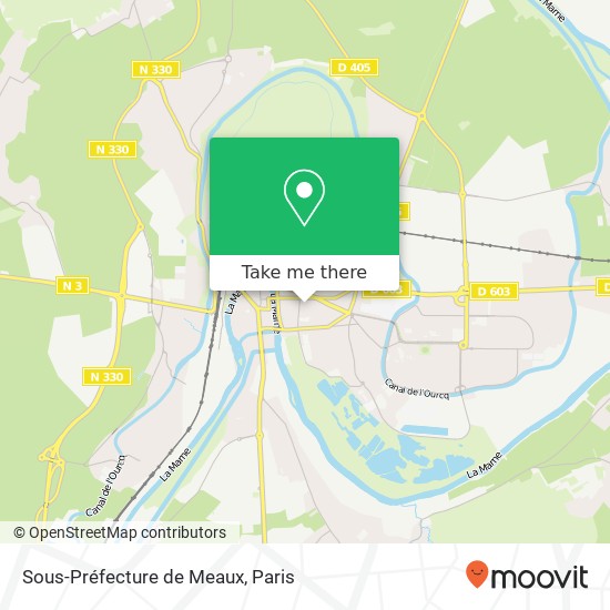 Sous-Préfecture de Meaux map