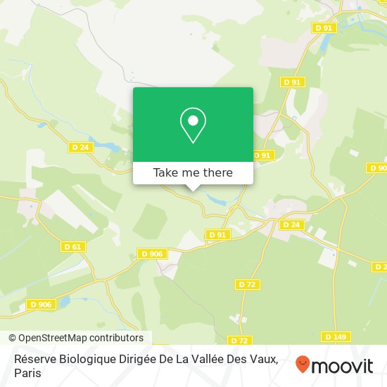 Mapa Réserve Biologique Dirigée De La Vallée Des Vaux