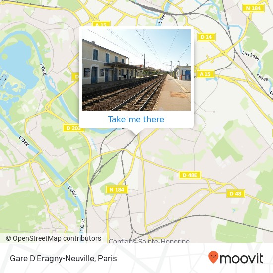 Mapa Gare D'Eragny-Neuville