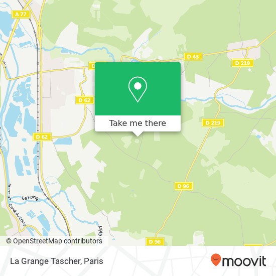 Mapa La Grange Tascher