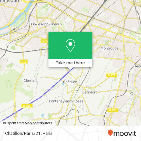 Châtillon/Paris/21 map