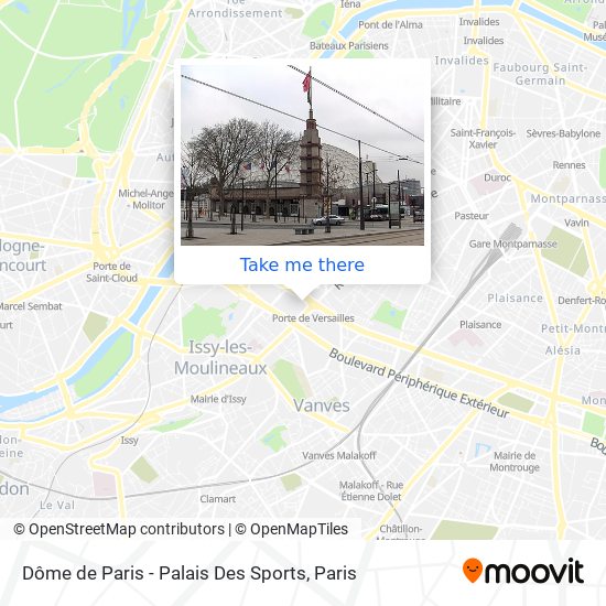 Mapa Dôme de Paris - Palais Des Sports